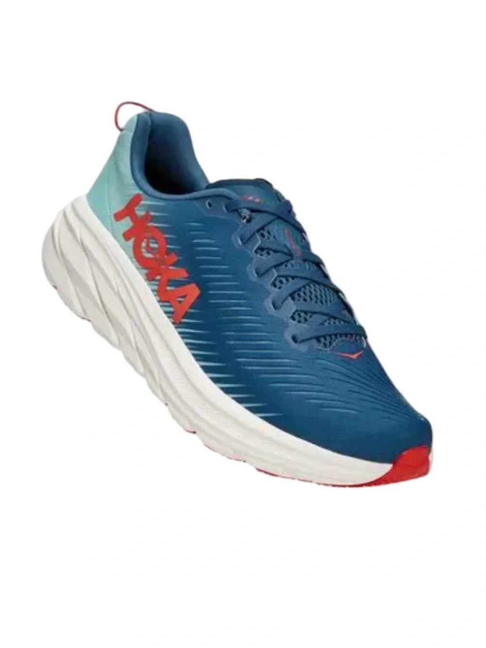 Mens Hoka Rincon 3 Men's Running Shoe - Blue with Coral Logo Size 12D